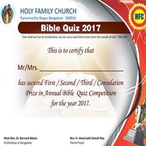 Bible Quiz 2017